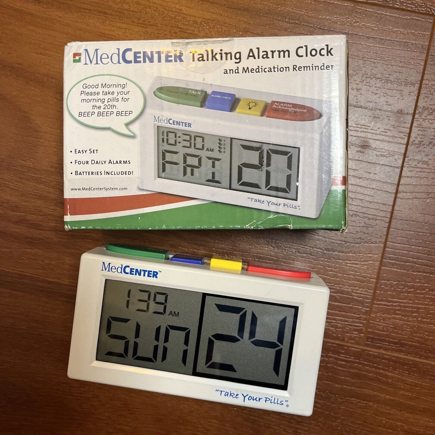 Medcenter 70210 Talking Alarm Clock And Medication Reminder