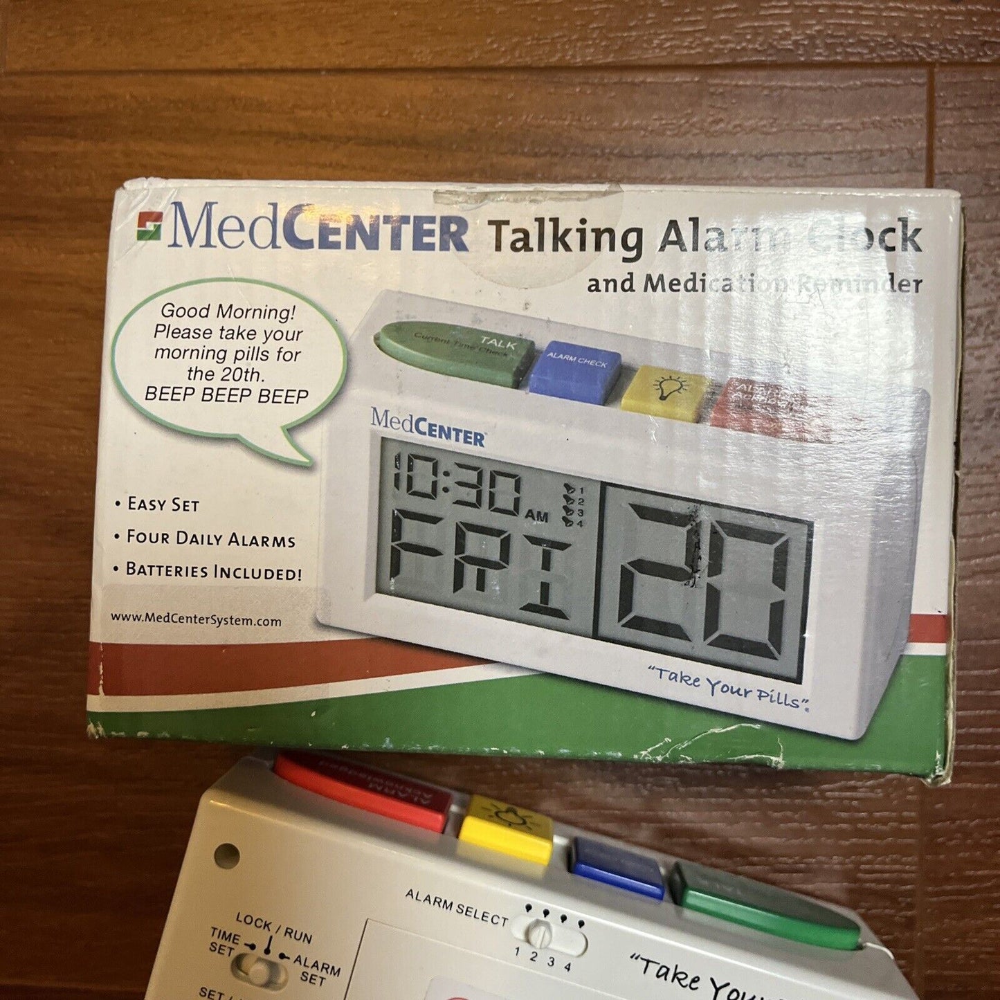 Medcenter 70210 Talking Alarm Clock And Medication Reminder