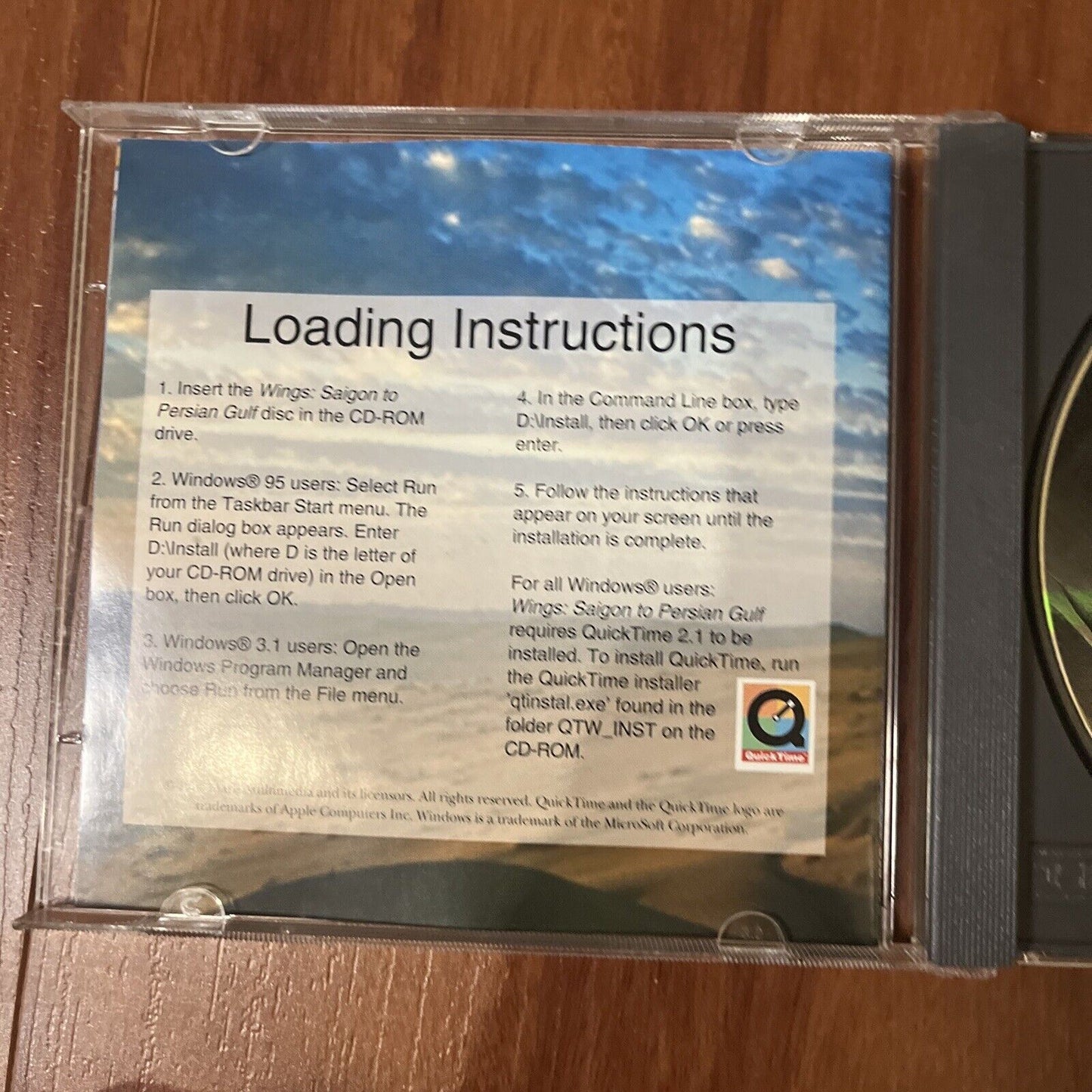 Wings: Saigon to Persian Gulf (PC CDROM, 1995) Window 95