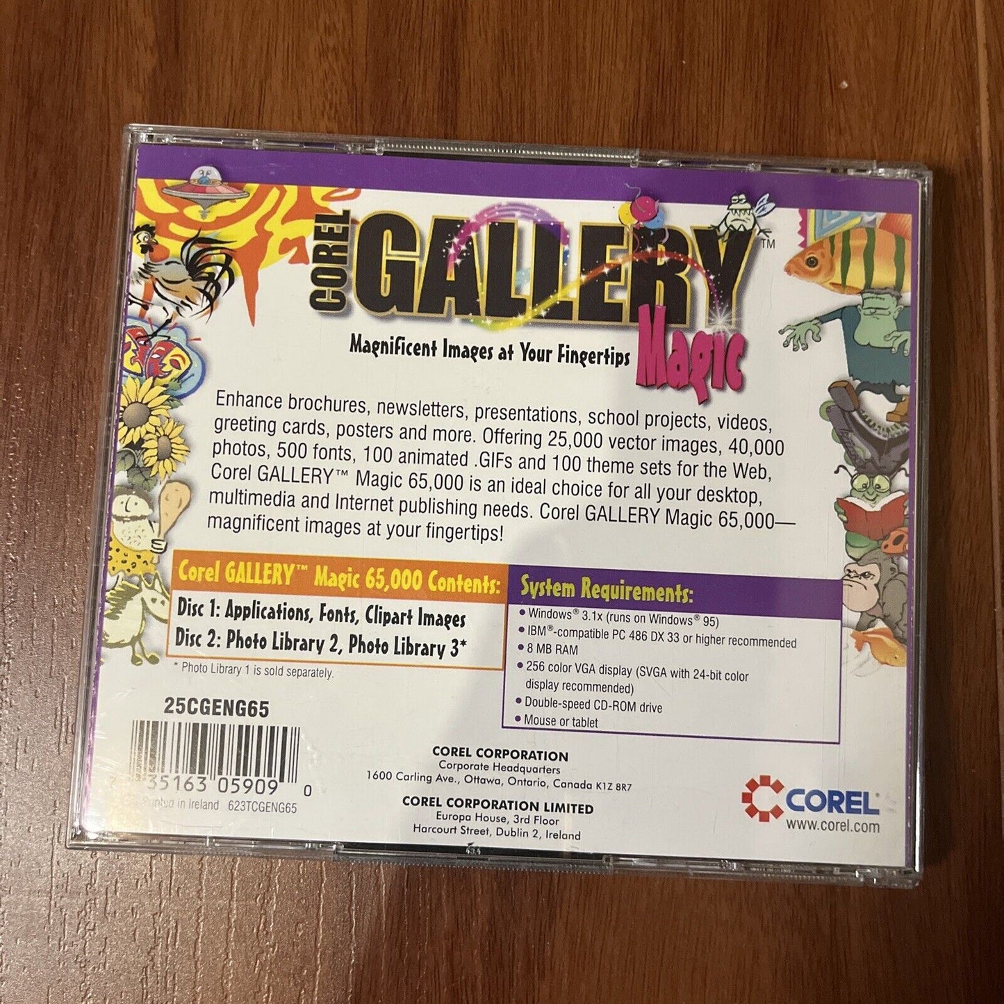 Corel Gallery Magic 65,000 (PC, CD-ROM) Windows 95