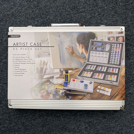 Creative Pl: Artist Case 45 Piece Set with Paint and Accessories