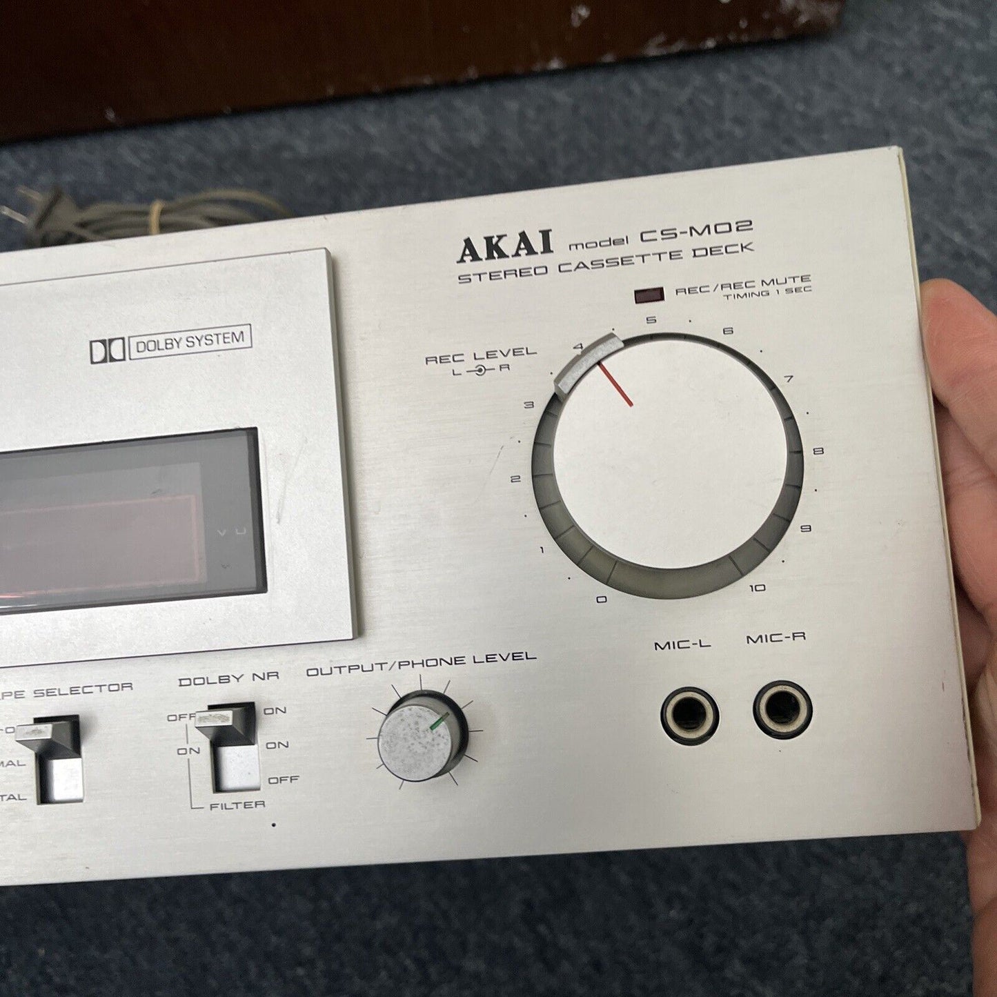 Akai Stereo Cassette Deck CS-M02 *for parts or repair - requires belt change*