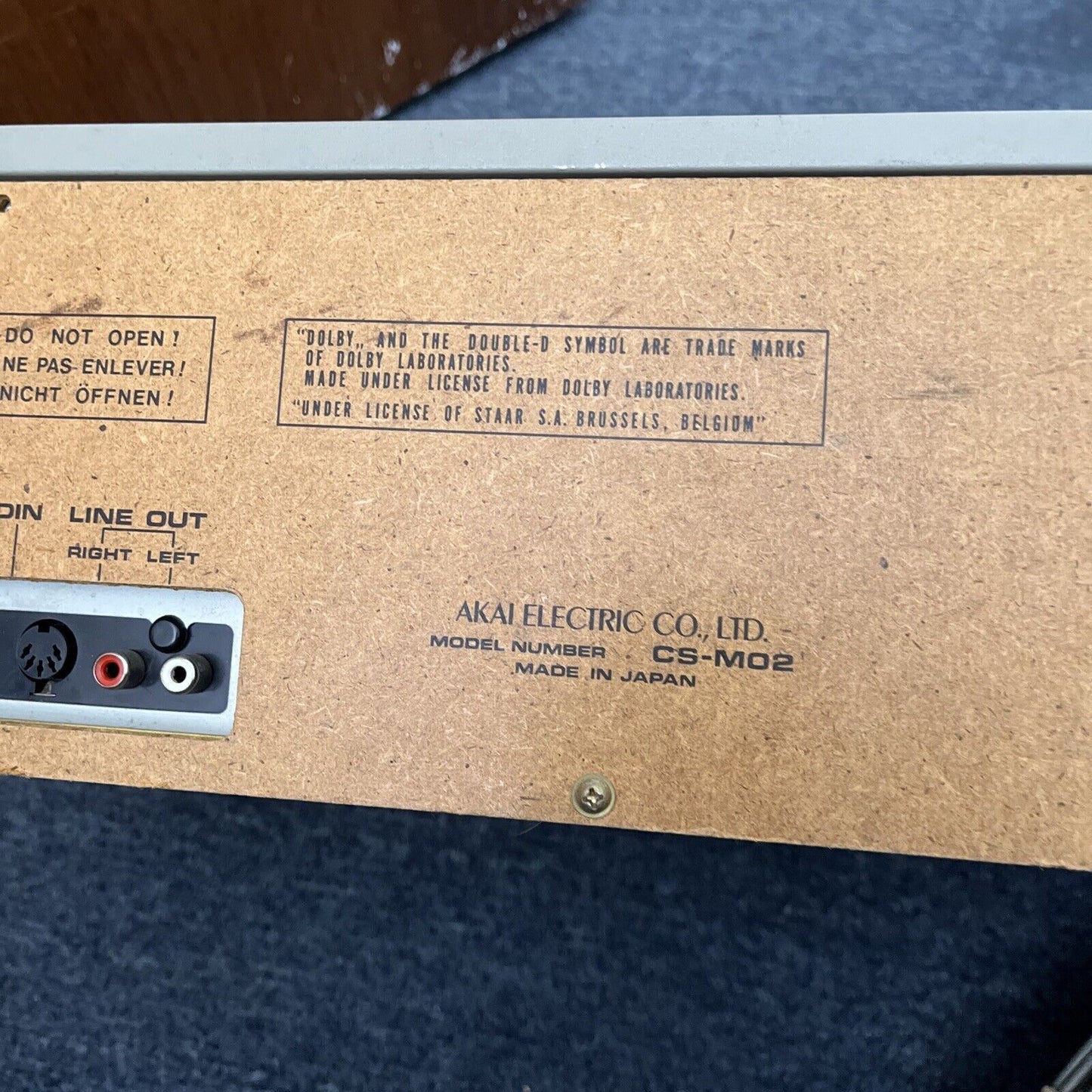 Akai Stereo Cassette Deck CS-M02 *for parts or repair - requires belt change*