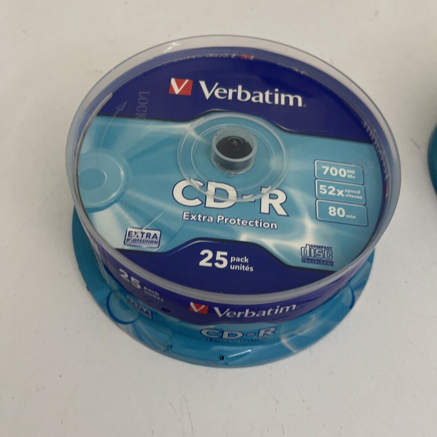 *New Sealed* 2x Verbatim CD-R 700MB/52X - 25 Pack Spindle