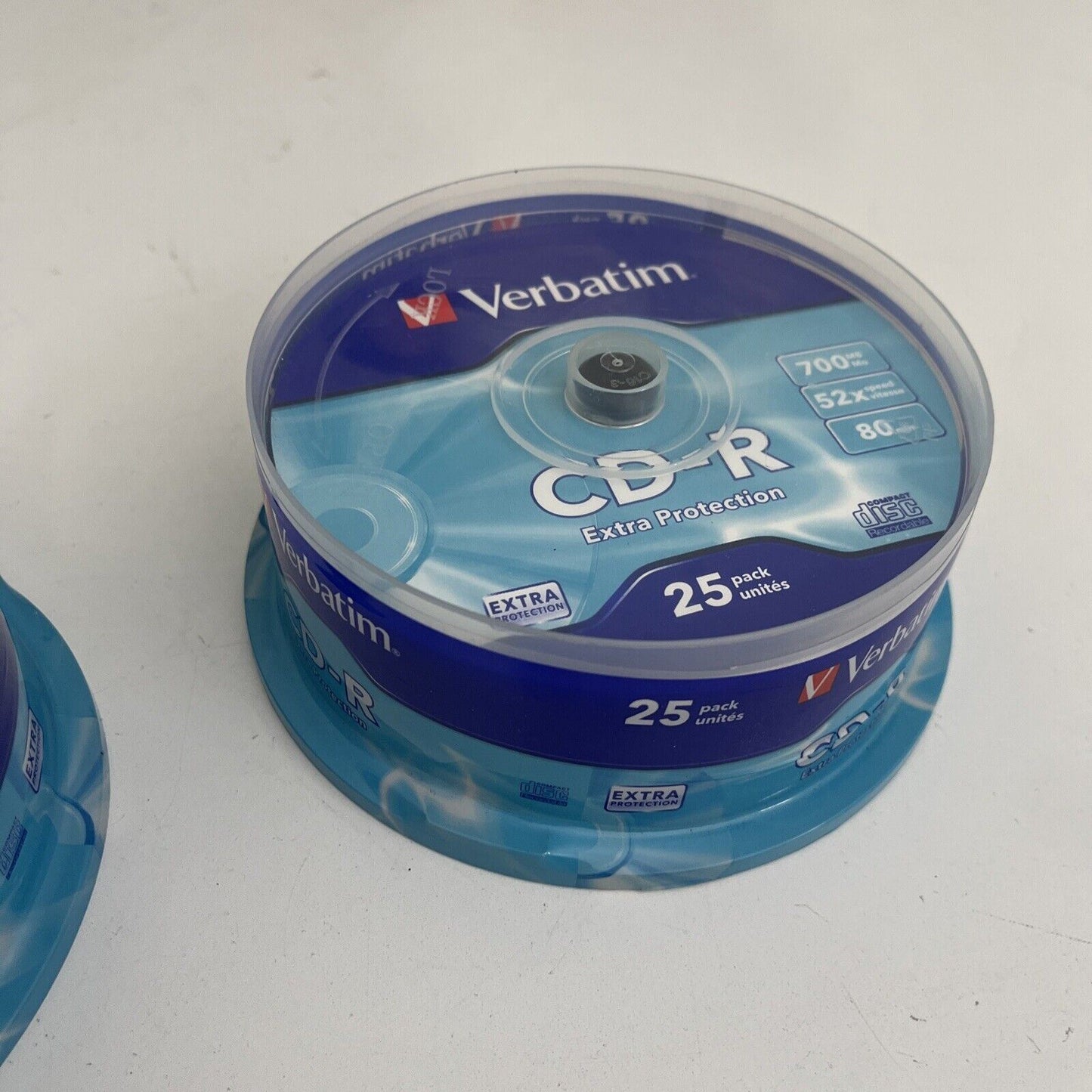 *New Sealed* 2x Verbatim CD-R 700MB/52X - 25 Pack Spindle