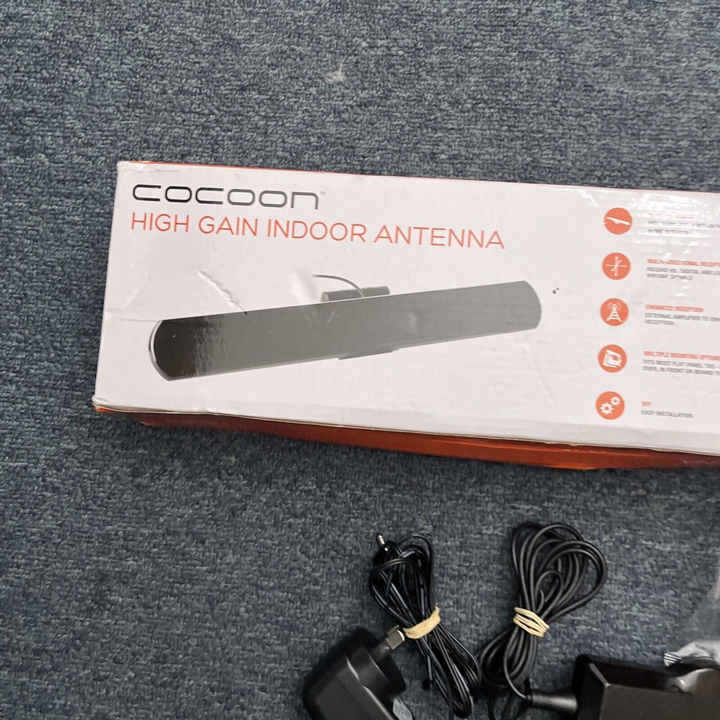 Cocoon High Gain Indoor Antenna For HD Digital TV Multidirectional HE180247