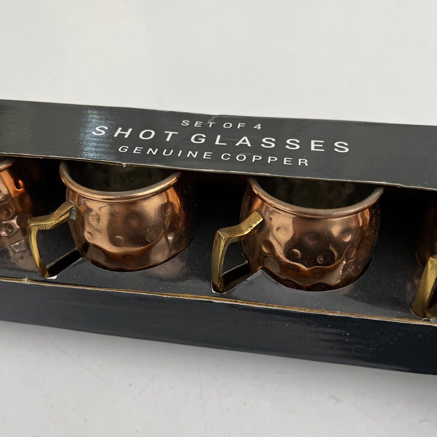 4x Shot Glasses - Genuine Copper