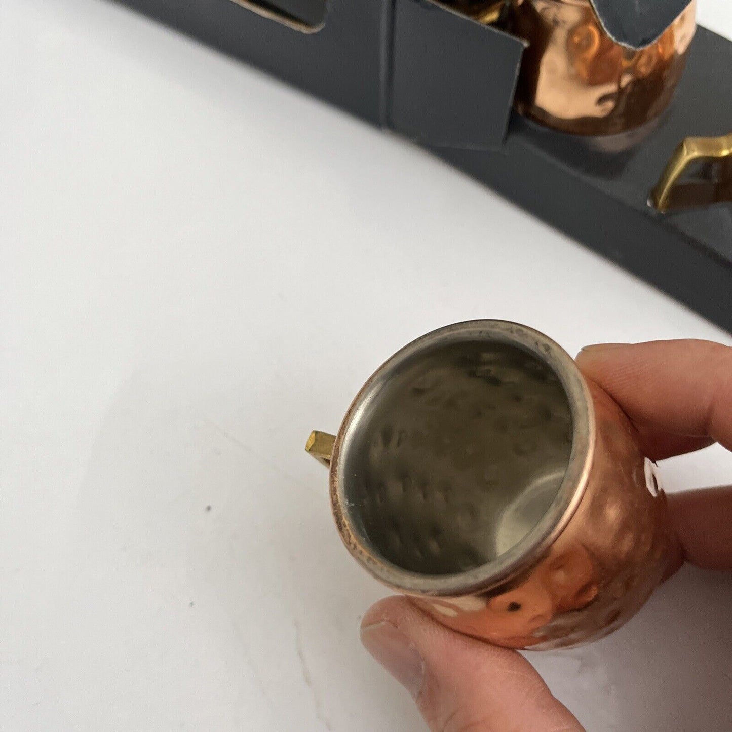 4x Shot Glasses - Genuine Copper