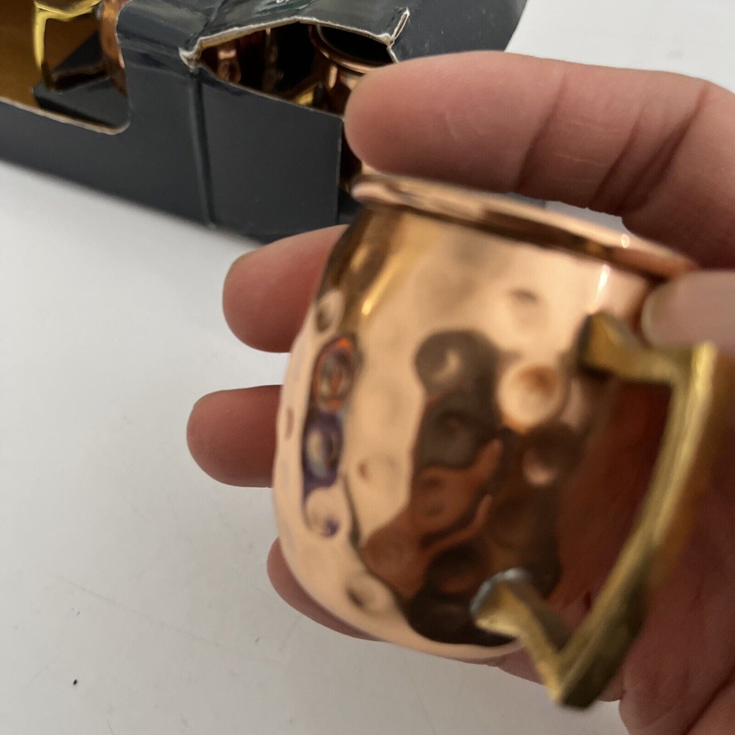 4x Shot Glasses - Genuine Copper