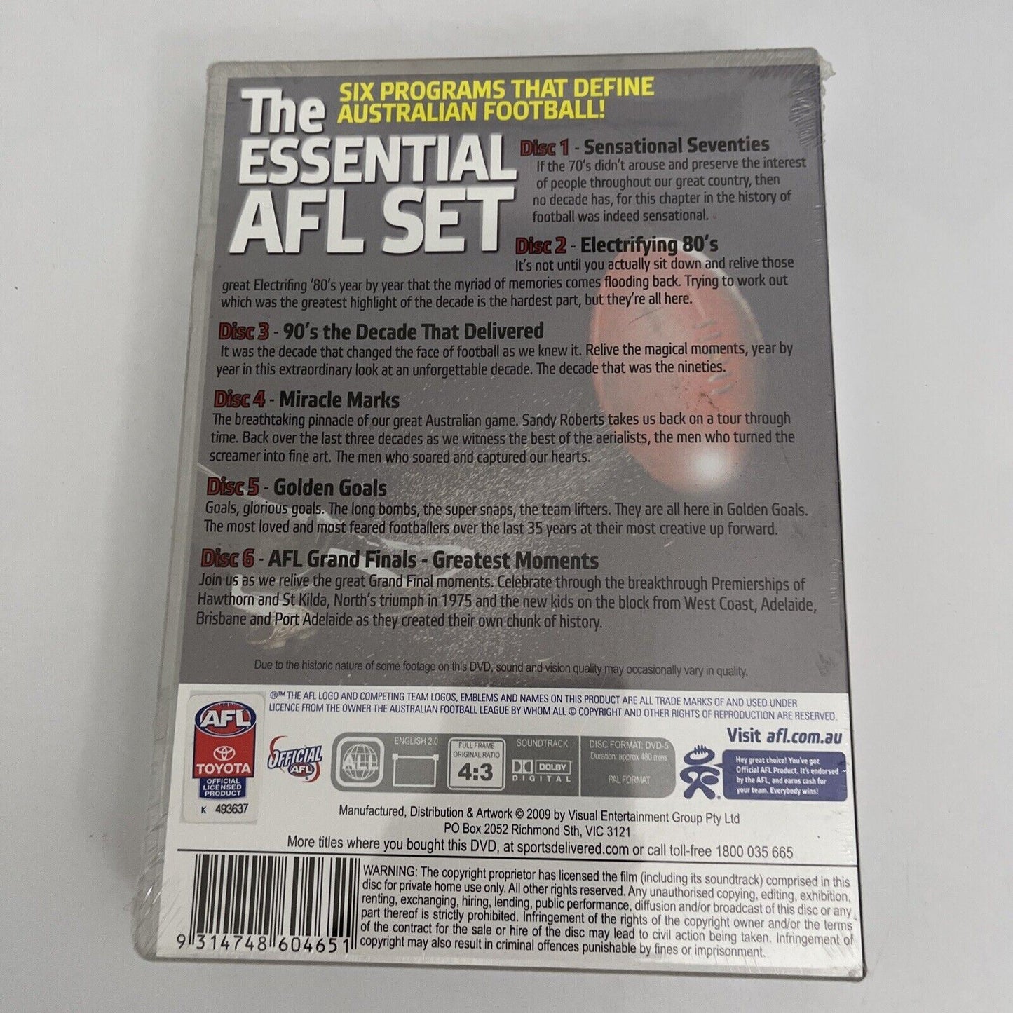 *New Sealed* AFL - Essential AFL (DVD, 2010, 6-Disc) All Regions