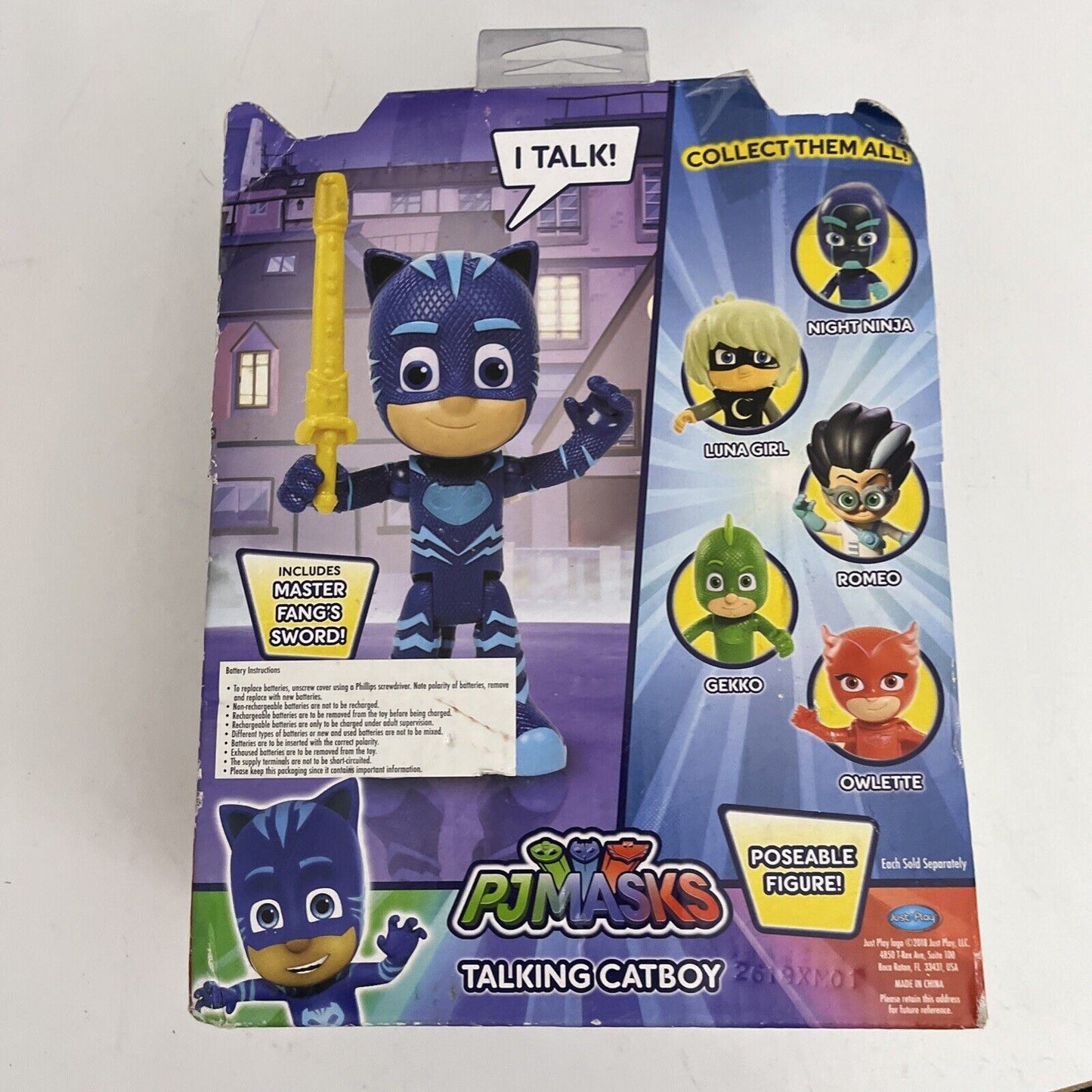 PJ Masks Talking Catboy Poseable Figure Toy Just Play 2017 Brand New