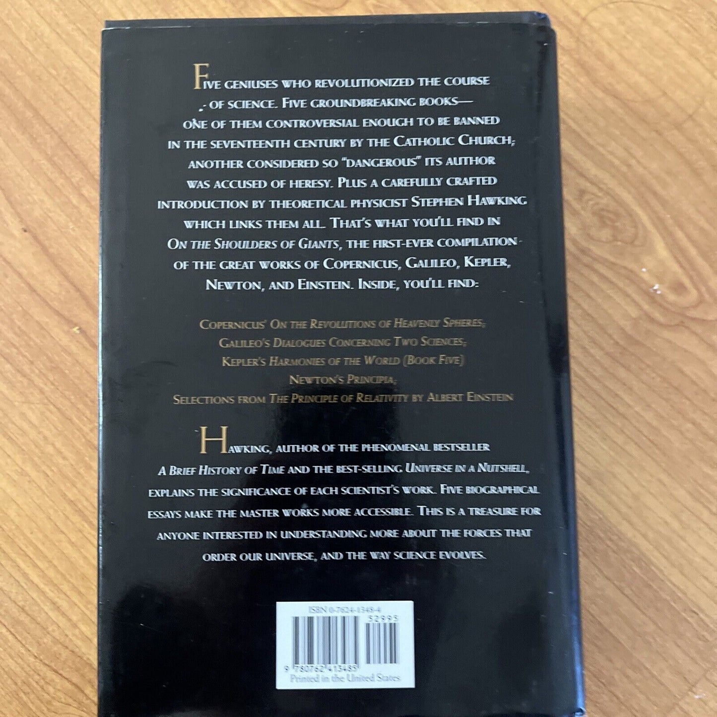 On the Shoulders of Giants The Great Works of Physics Astronomy Stephen Hawkings