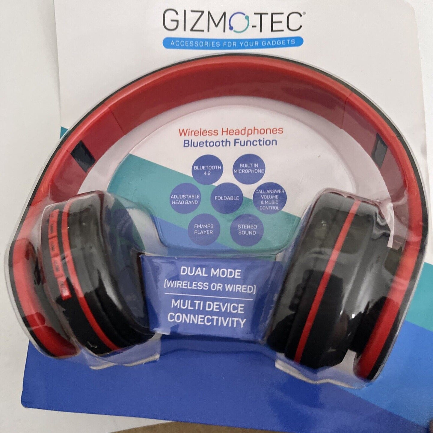Gizmotec Wireless Bluetooth Headphones FM Radio MP3 Player GT5046 MicroSD