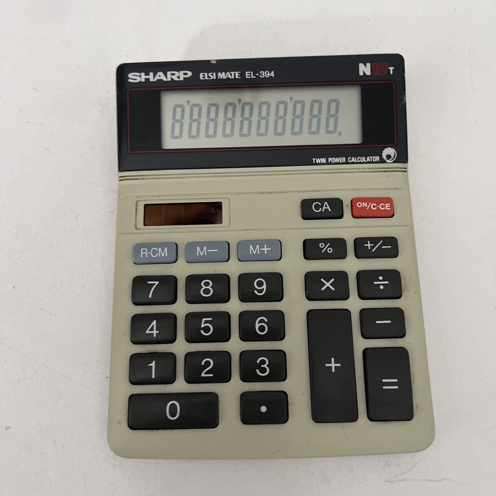 Sharp ELSI Mate EL-394 Solar Twin Power Calculator – Retro Unit