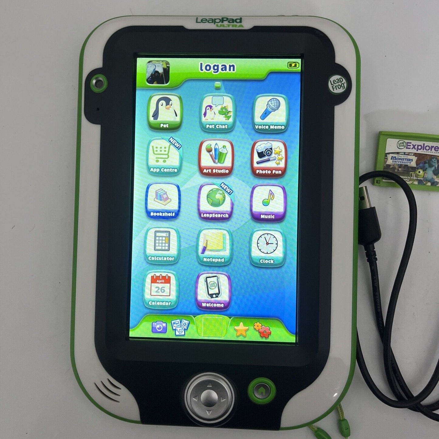 LeapPad Ultra Leapfrog Tablet Model 83334 with Monsters University Game