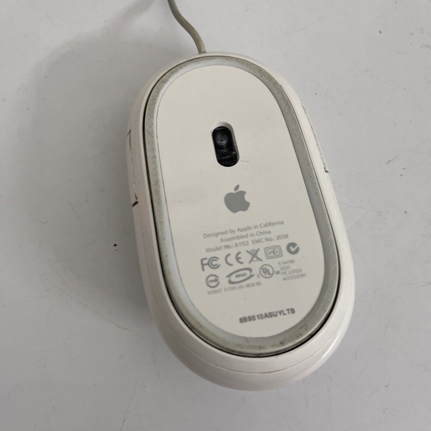 Apple Mighty Mouse A1152 White Wired USB