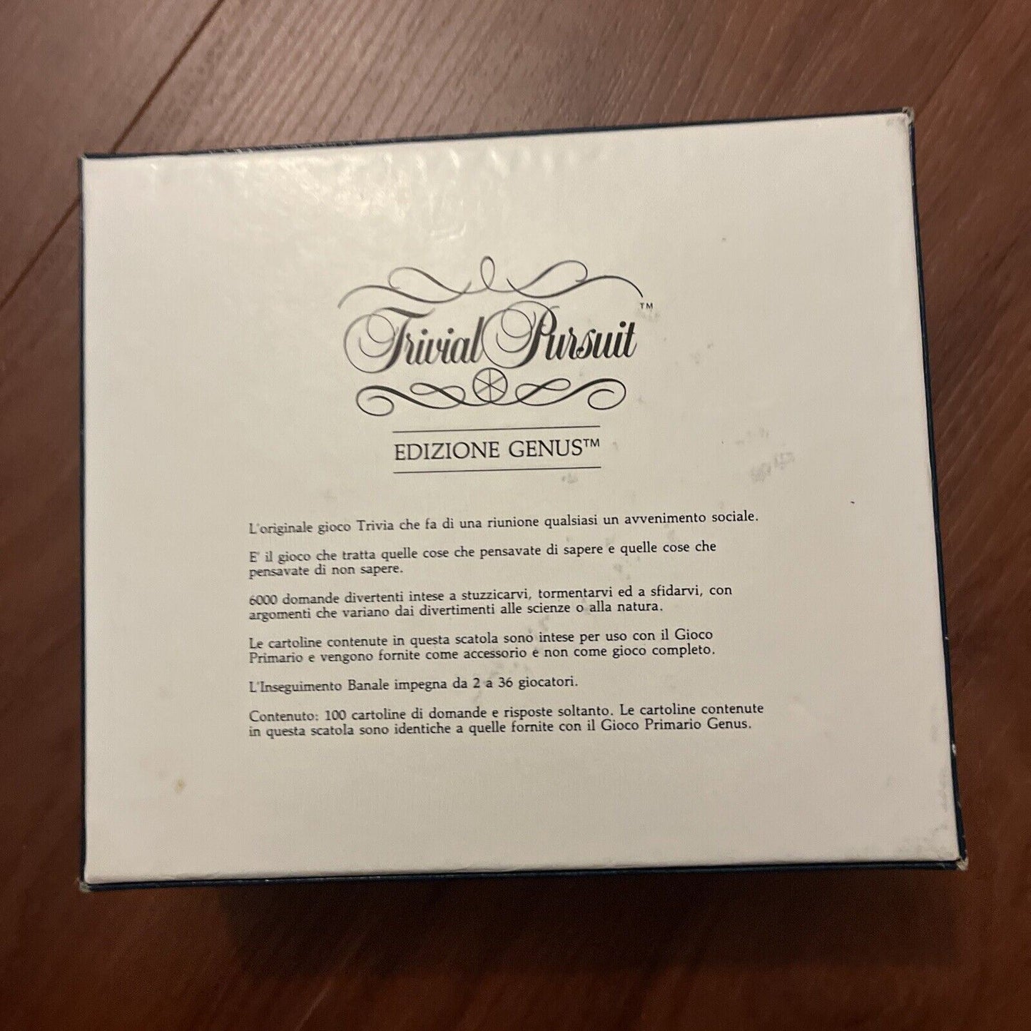 Trivial Pursuit Edizione Genus 1985 Italian Edition *Never Used*