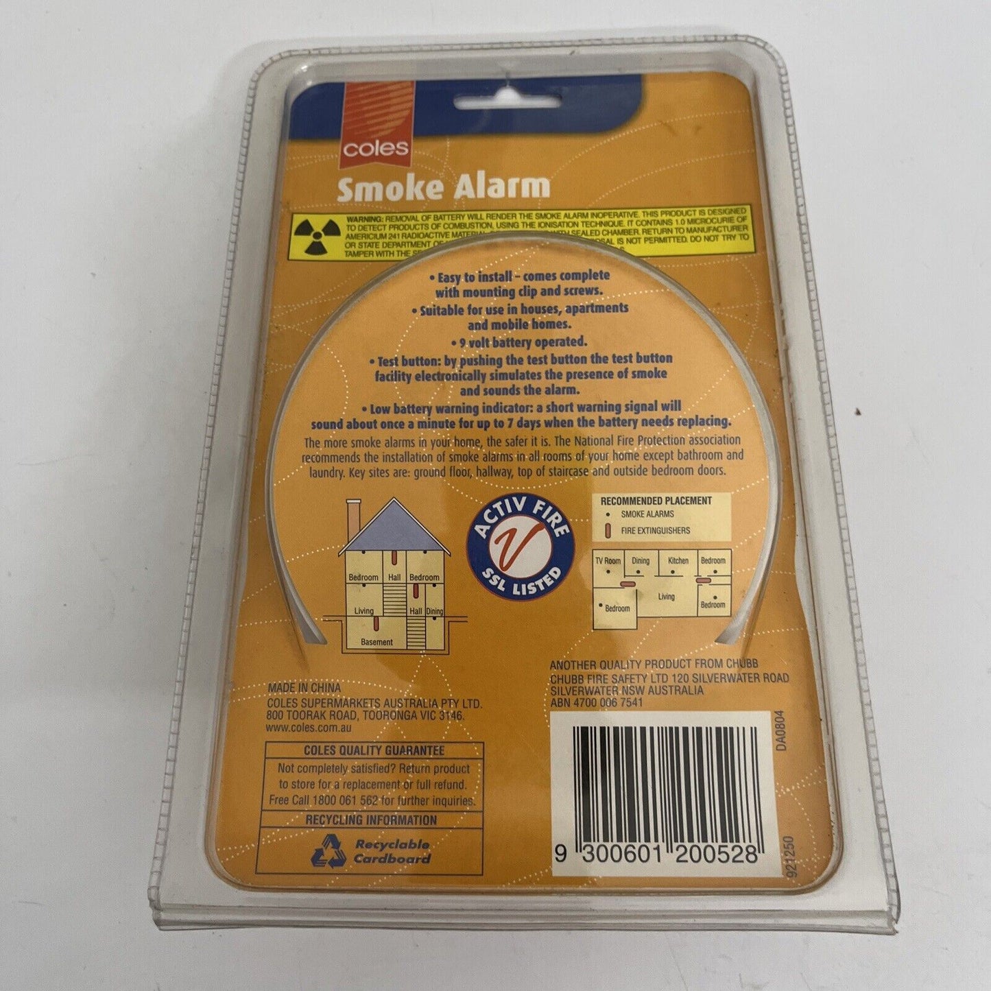 *New Sealed* Coles Smoke Alarm