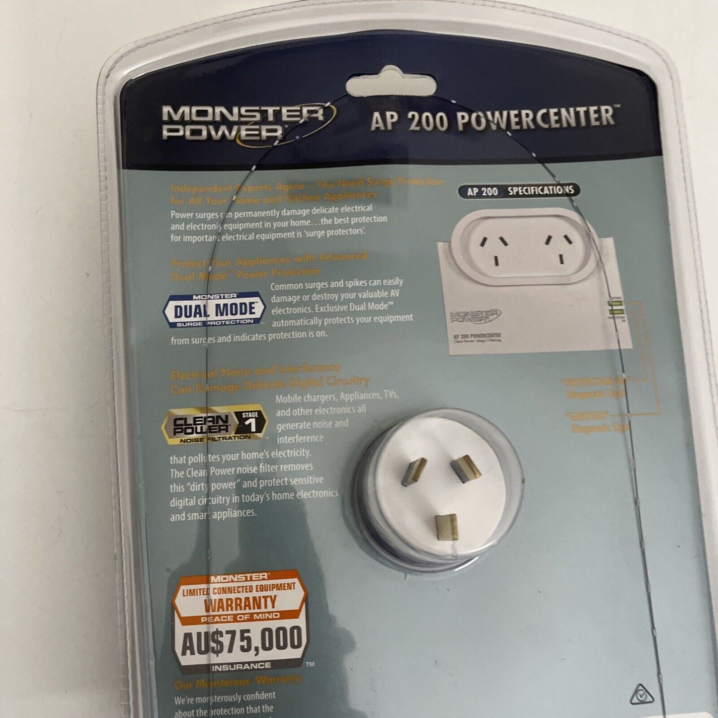 *New Sealed* Monster Power AP200 Surge Protector Filtering For Home Appliances
