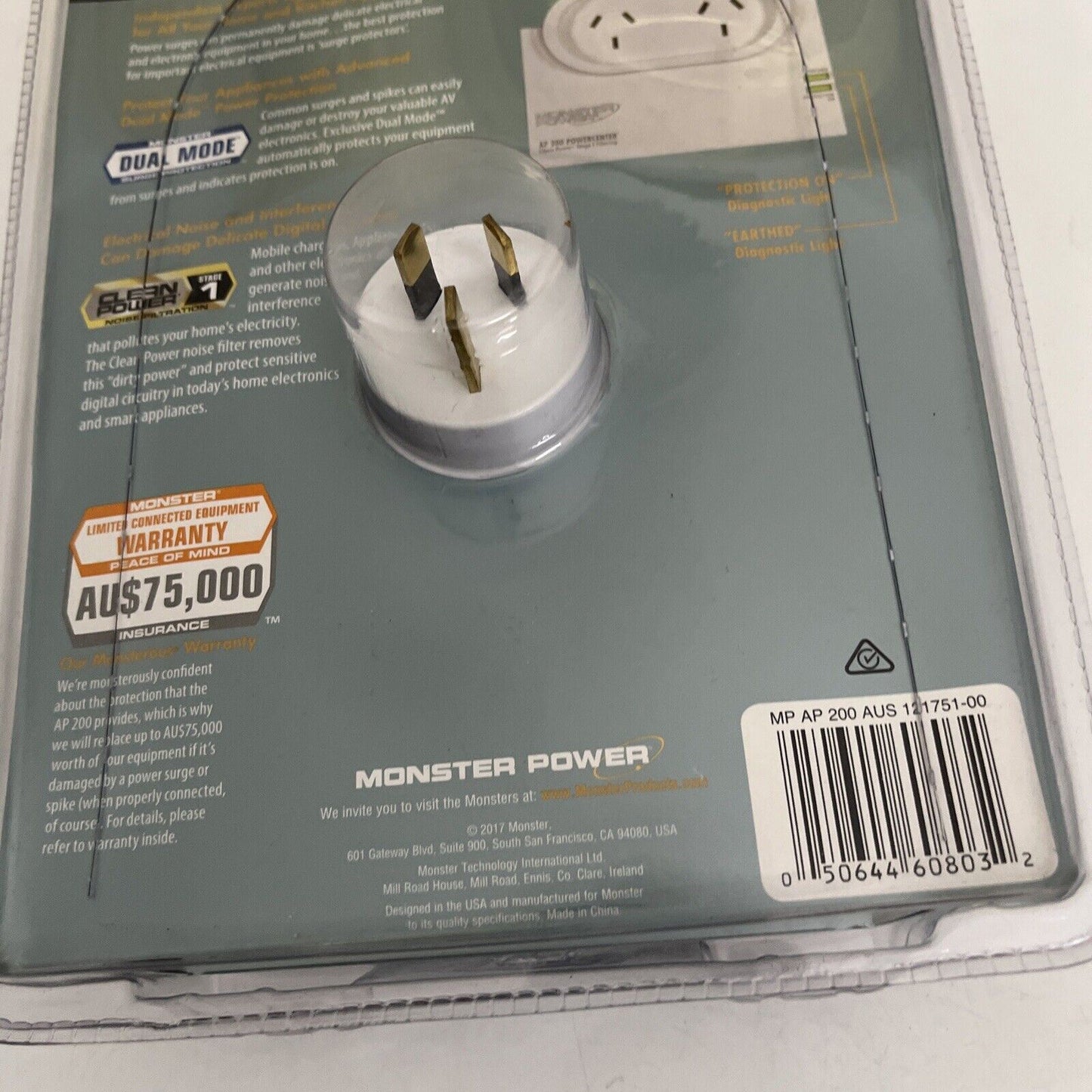 *New Sealed* Monster Power AP200 Surge Protector Filtering For Home Appliances