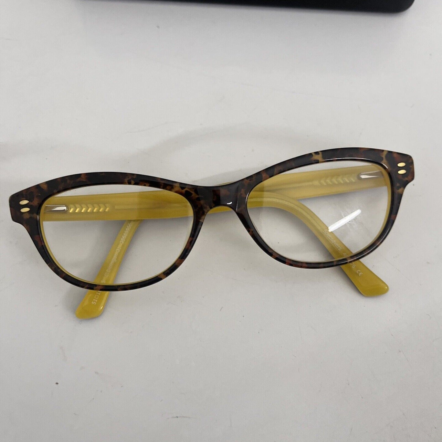 Collette Dinnigan Brown Yellow Eyeglasses 21 25665956 51/16 135