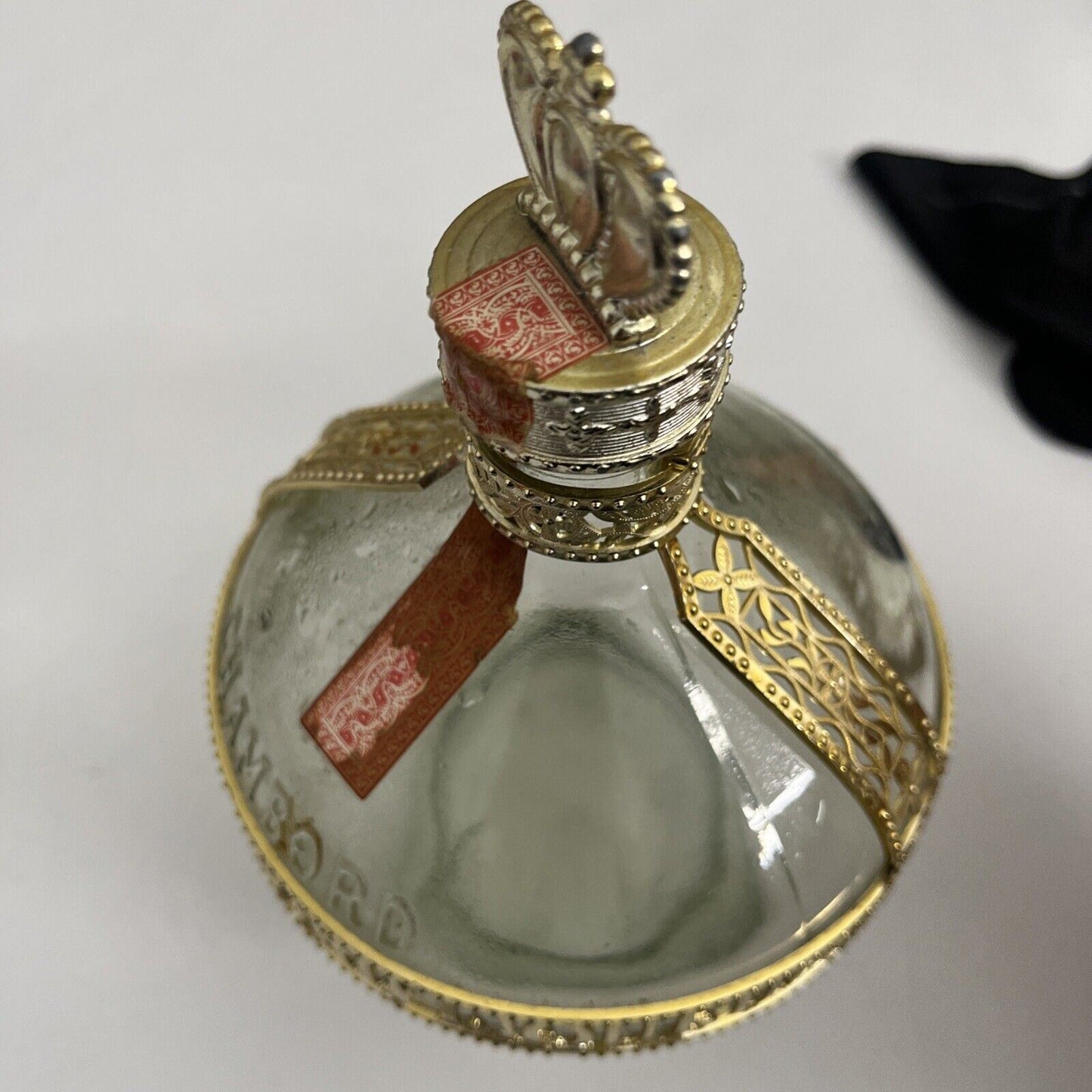 Vintage Royale Deluxe Chambord Liqueur Crystal Bottle 700ml Metal Crown