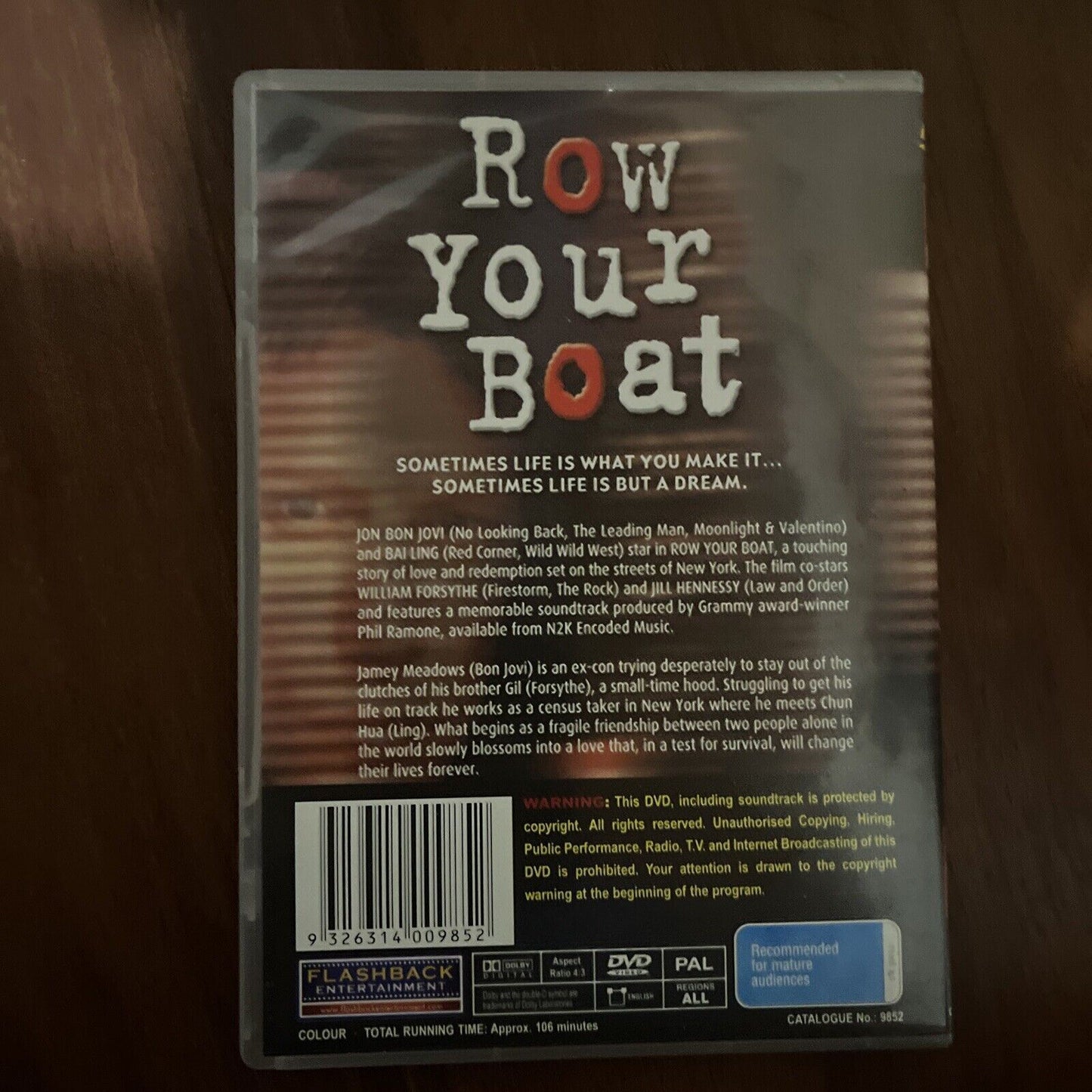 Row Your Boat (DVD, 1999) Jon Bon Jovi, Bai Ling NEW