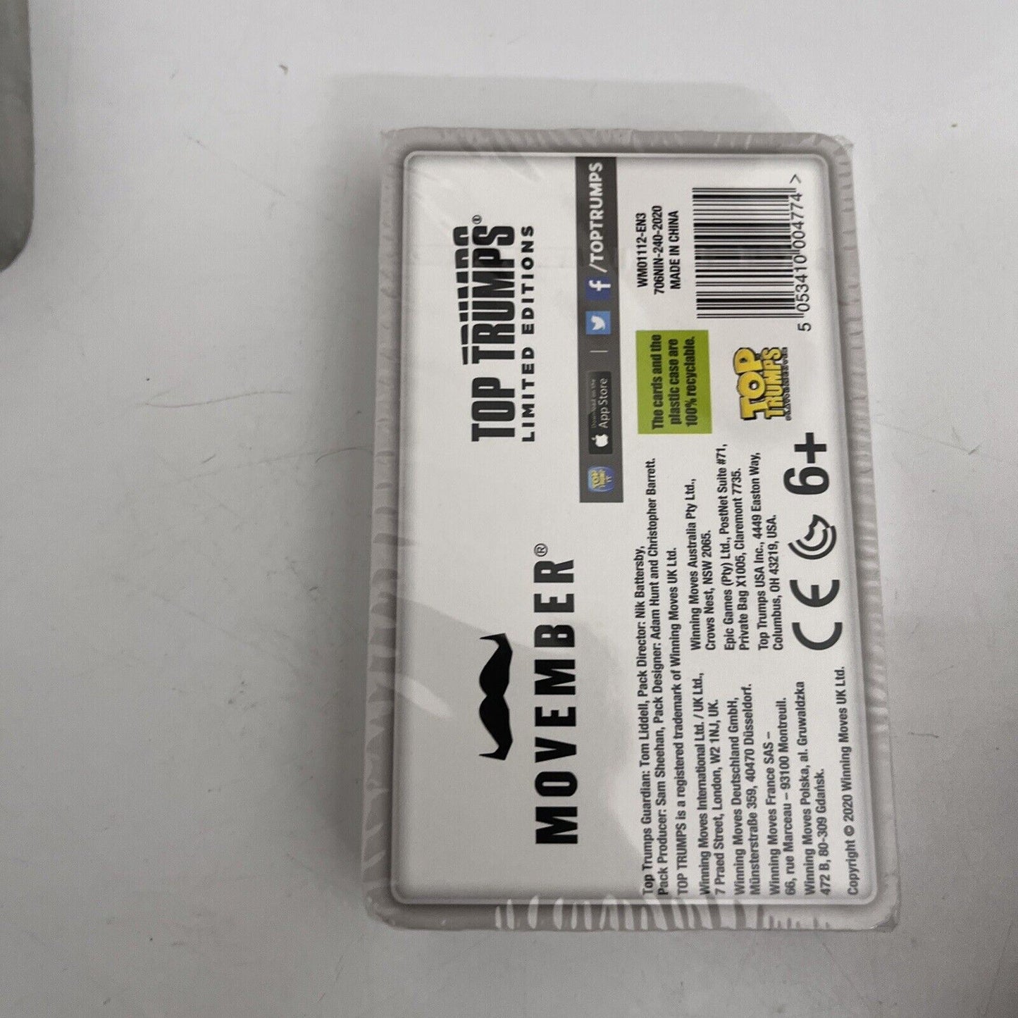 Movember Top Trumps Card Game Limited Edition