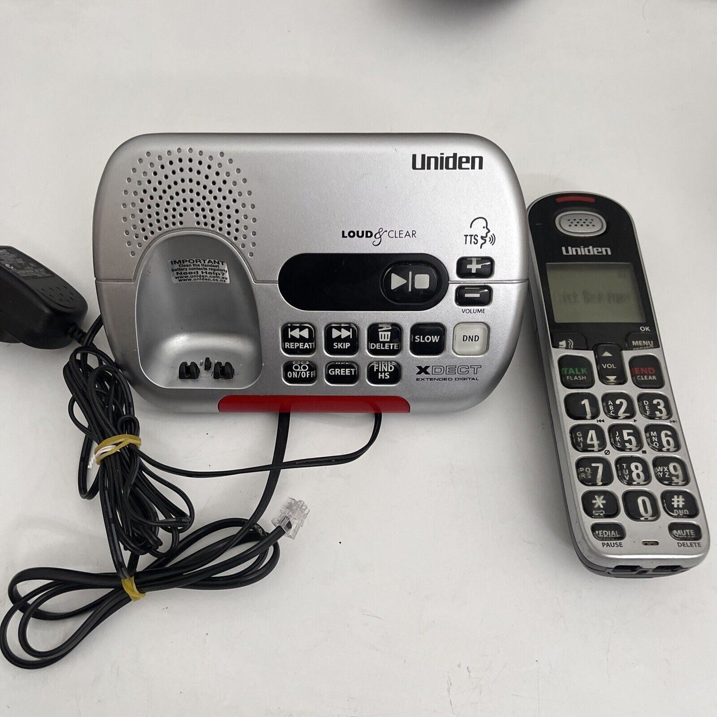 Uniden SSE35 Loud & Clear XDECT Extended Digital with Handset