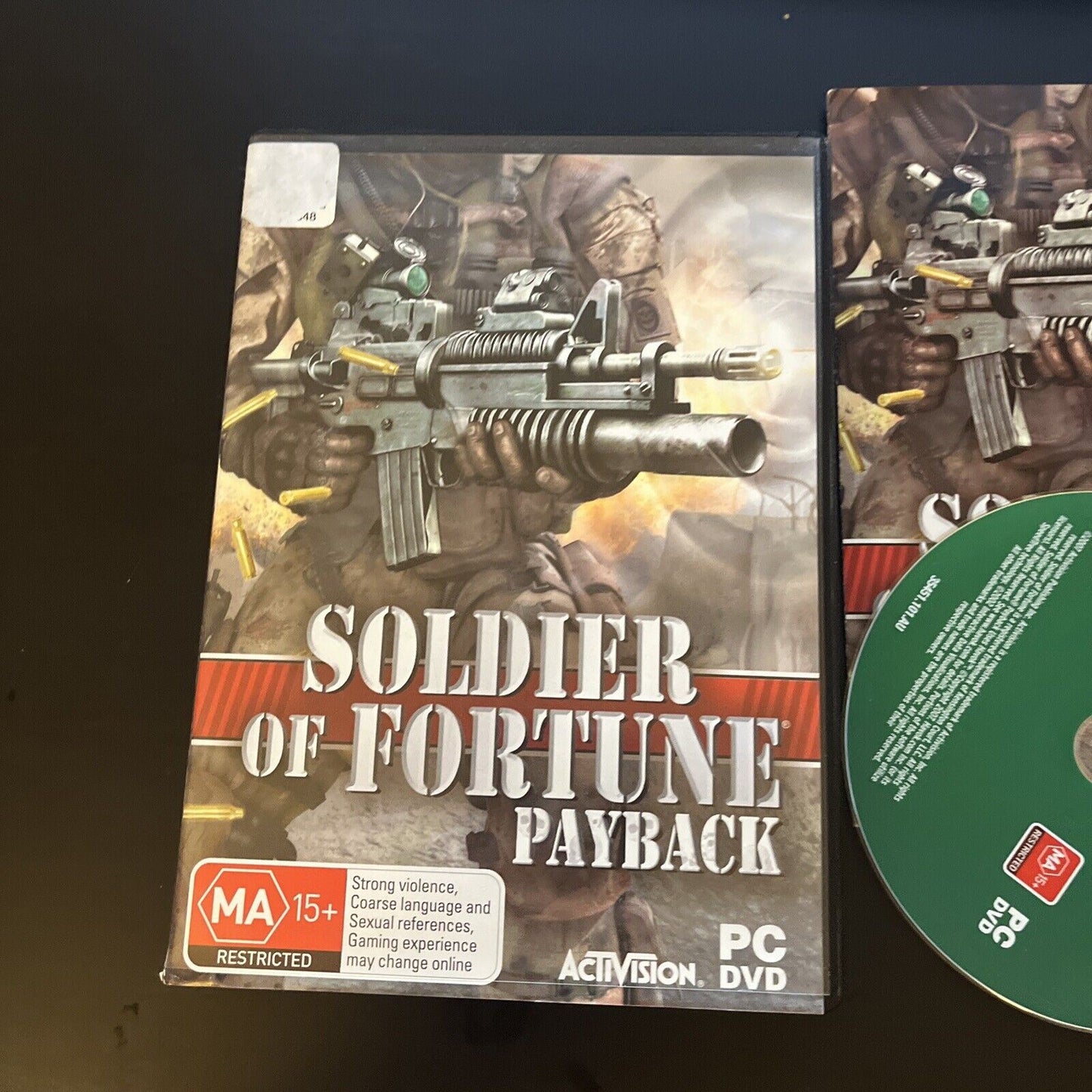 Soldier Of Fortune Payback PC DVD Windows FPS Shooter Game with Manual