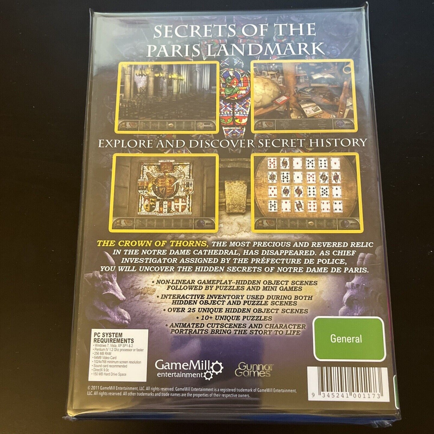 Hidden Mysteries: Notre Dame - Secrets of Paris PC CDROM Hidden Object Game NEW