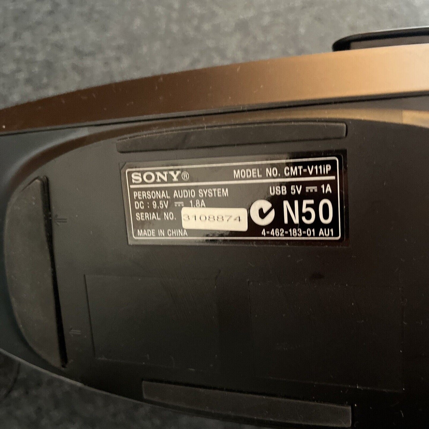 Sony Personal Audio System CD AM/FM Radio Player CMTV11iP *CD Tray Not Working*