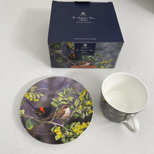 Ashdene 250ml Australian Wren Wattle Dance Matching Tea Cup/Saucer Drinking Mug