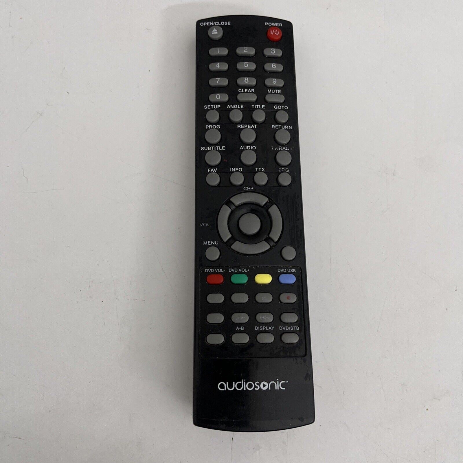 Genuine Audiosonic Remote Control for DVD Player *missing battery lid ...