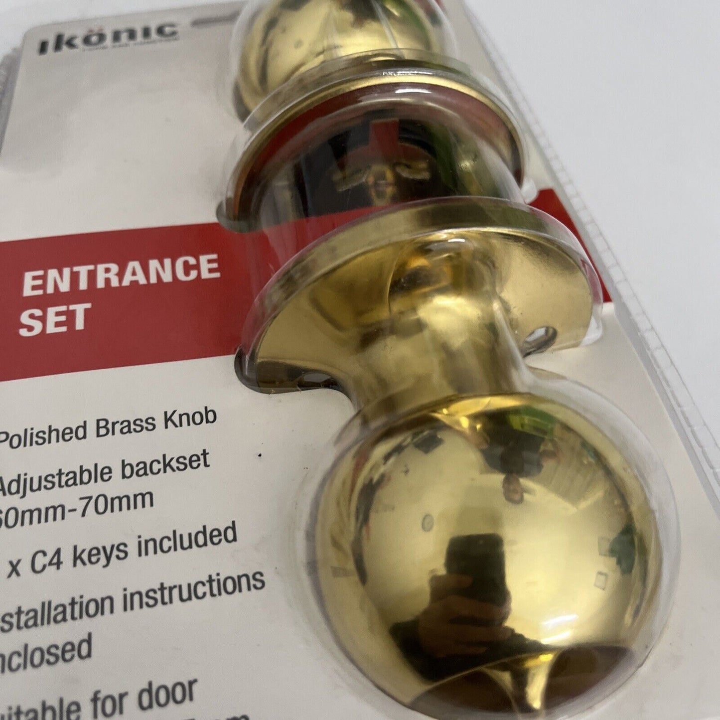 Ikonic Entrance Set Polished Brass Set *New Sealed*