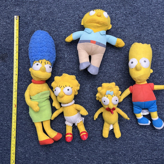 5x Simpsons Plush Toy: Ralph, Maggie 2003, Marge 2003, Bart 2005, Maggie 2003