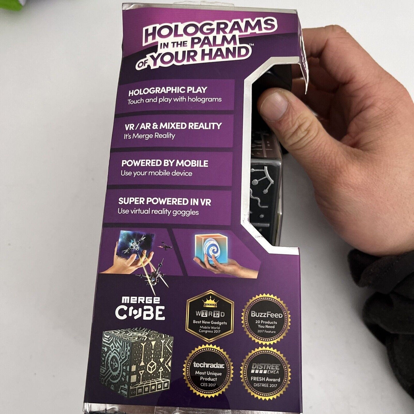 Merge Cube Hold Holograms in Your Hand Virtual Game Toy for IOS Android Tablet