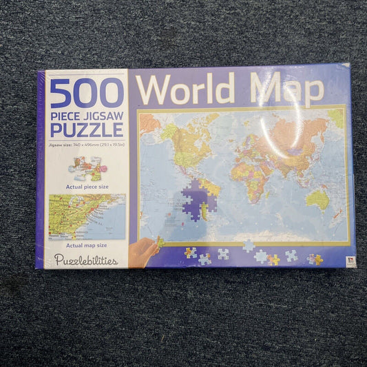 *New Sealed* Puzzlebilities World Map 500 Pieces Jigsaw Puzzle