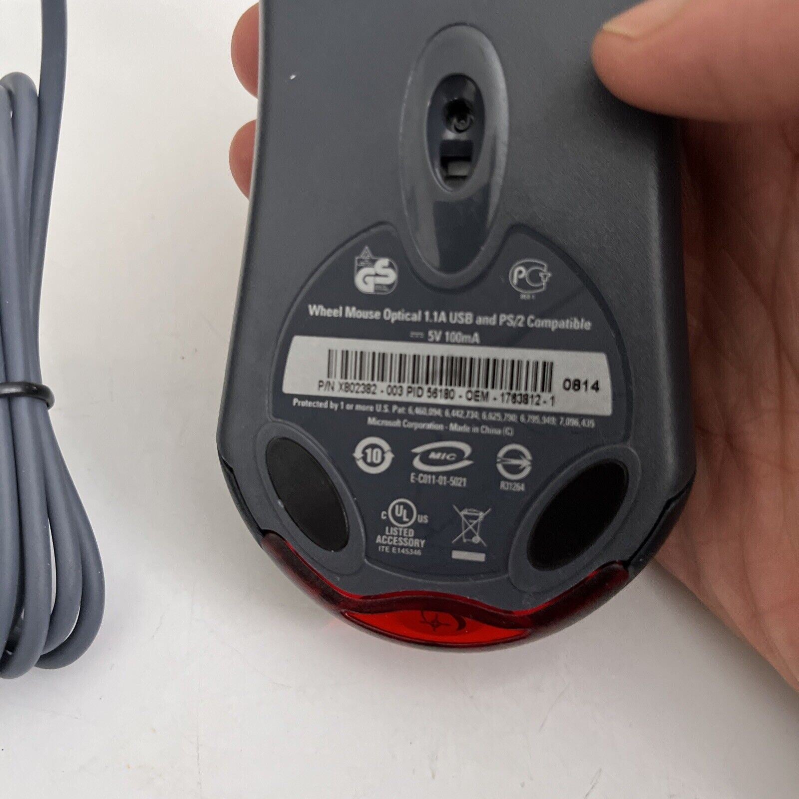 Microsoft Wheel Mouse Optical 1.1A USB & PS/2 Compatible Black – Retro Unit