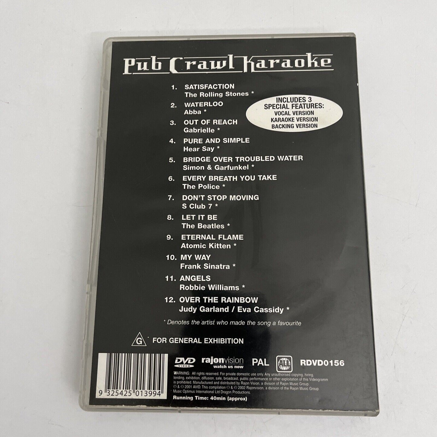 Pub Crawl Karaoke (DVD, 2002) All Regions