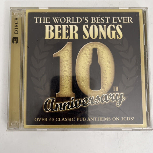 The World's Best Ever Beer Song's 10th Anniversary (CD, 2008, 3-Disc)