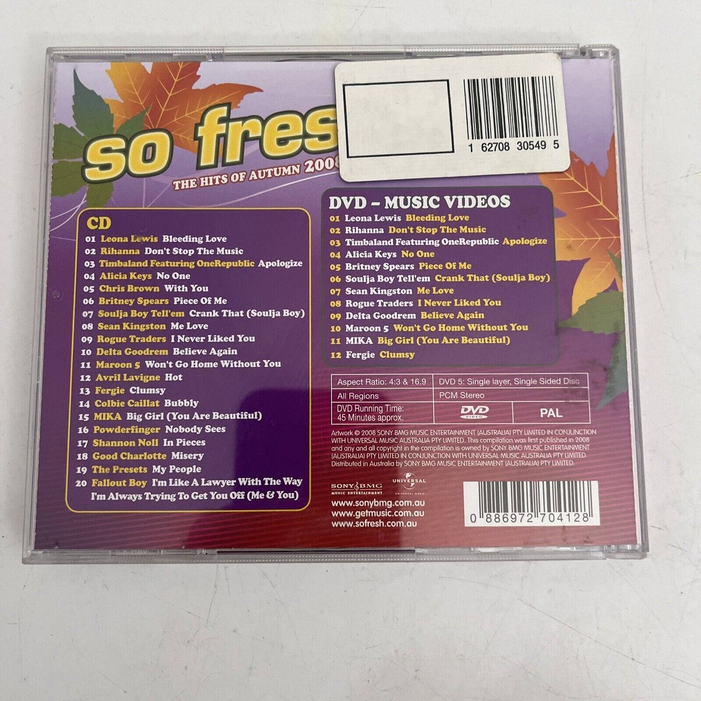 SO FRESH The Hits Of Autumn 2008 [Rihanna / Alicia Keys] CD + Bonus DVD