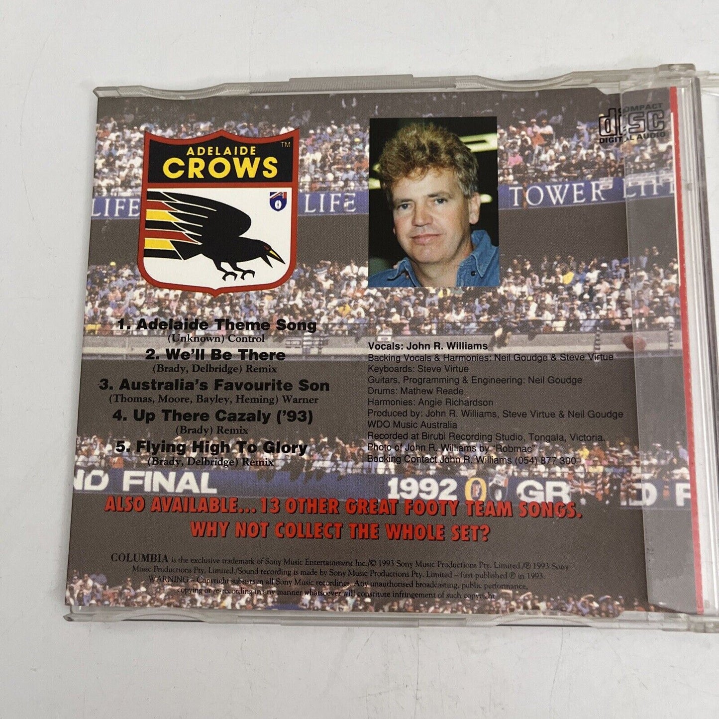 AFL Adelaide Crows Theme Song (CD, 1993)