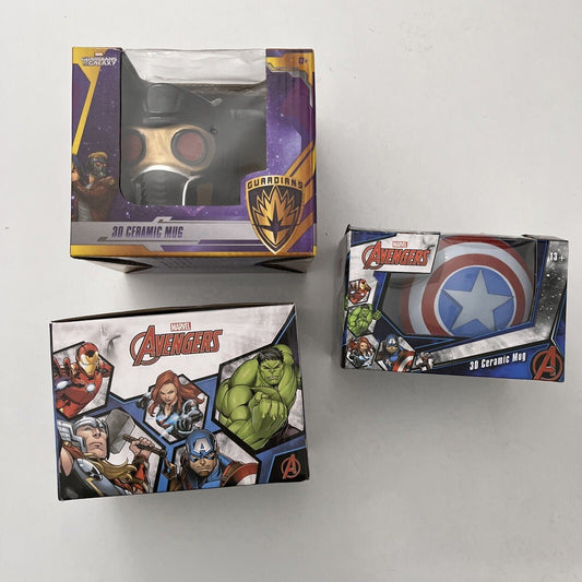 Star-Lord, Iron Man & Captain America Marvel 3D Ceramic Mug