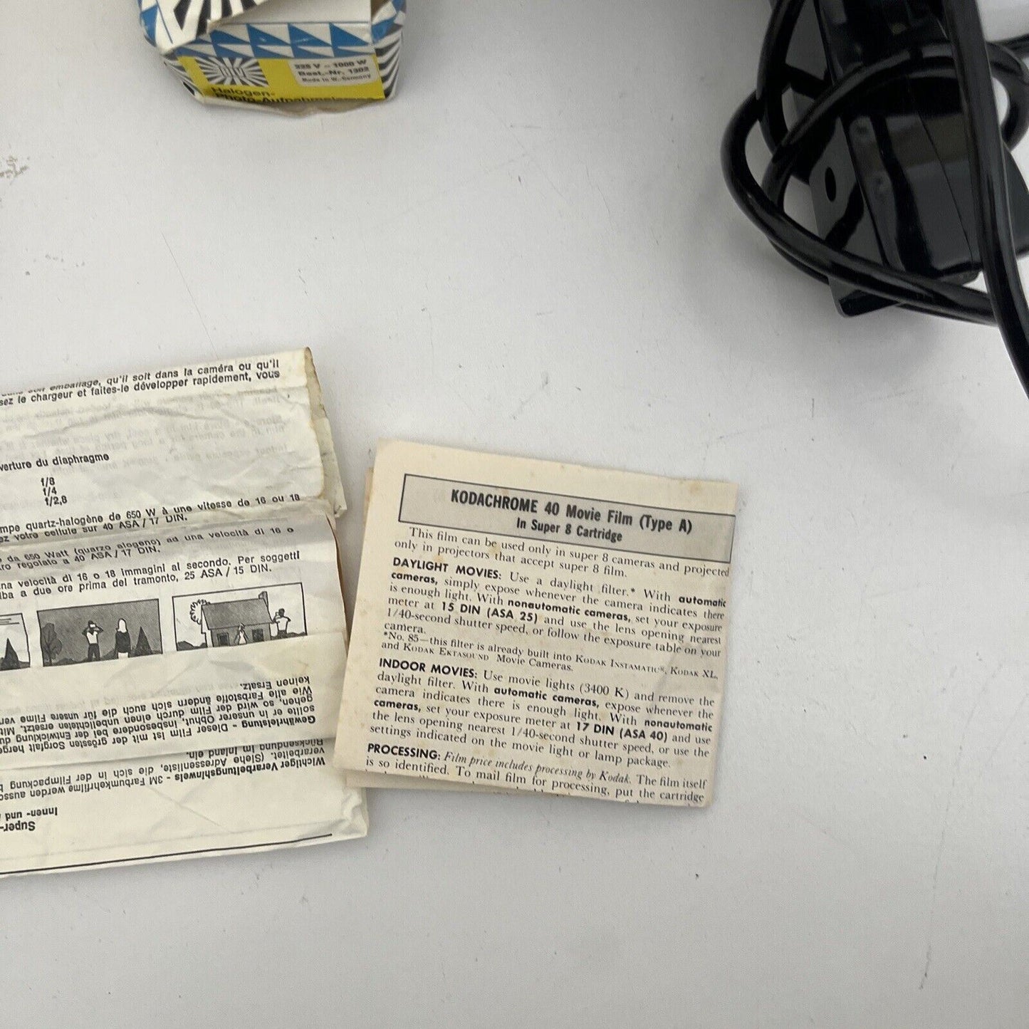 Alpha 1000 Halogen Lamp for Super 8 Film Camera *parts or repair*