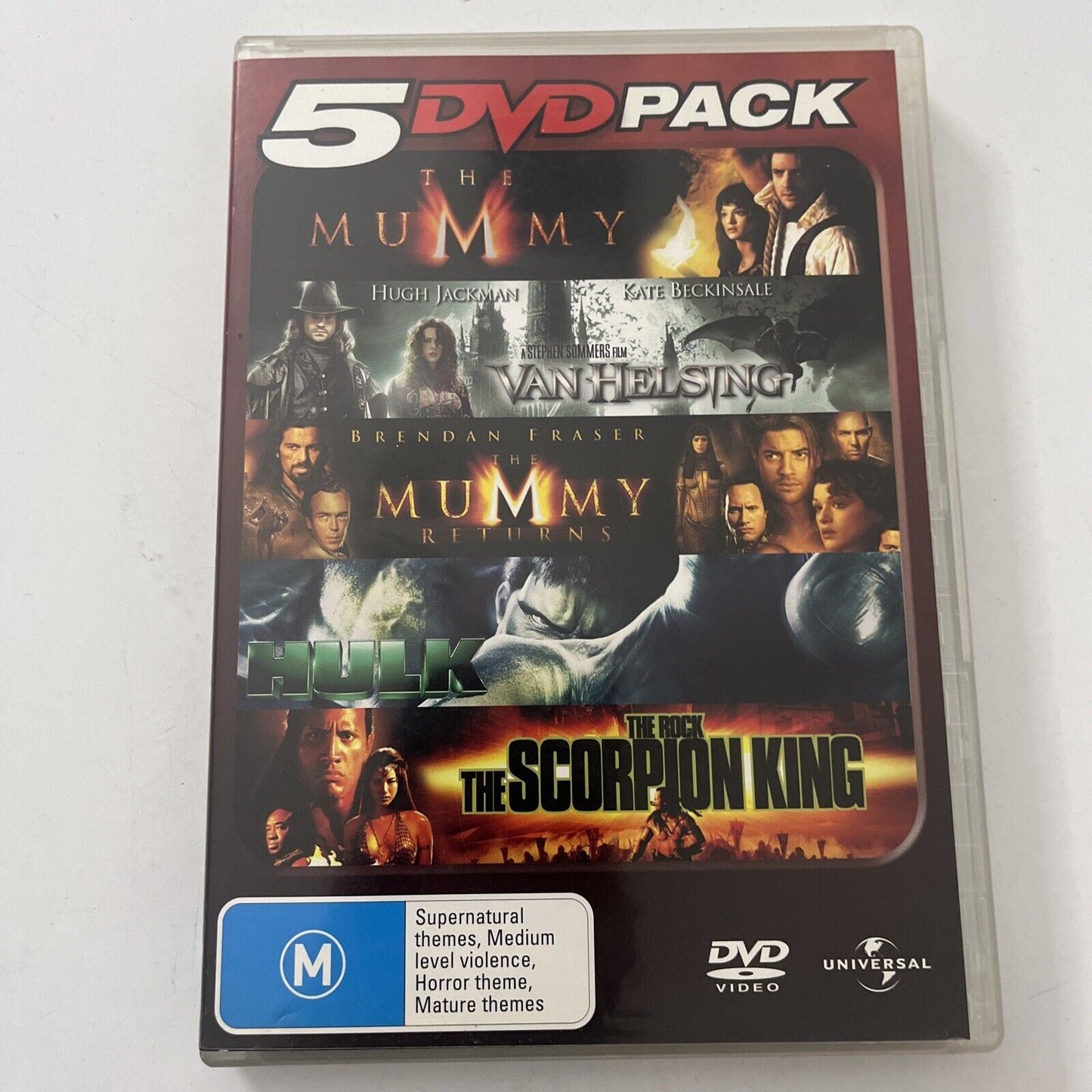 The Mummy / Van Helsing / Mummy Returns /Van Helsing / Hulk / Scorpion King DVD