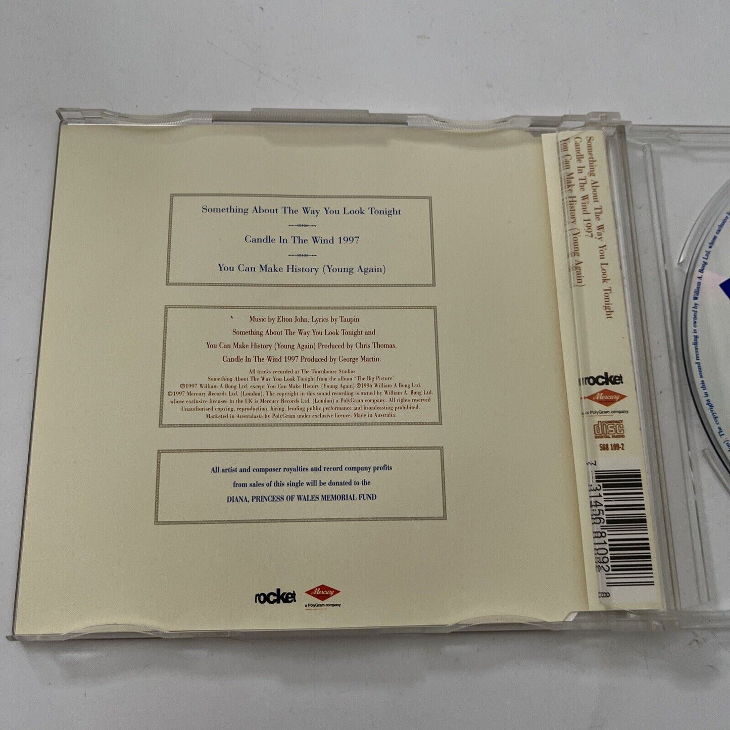 Elton John Something About the Way You Look Tonight/Candle in the Wind (CD,1997)