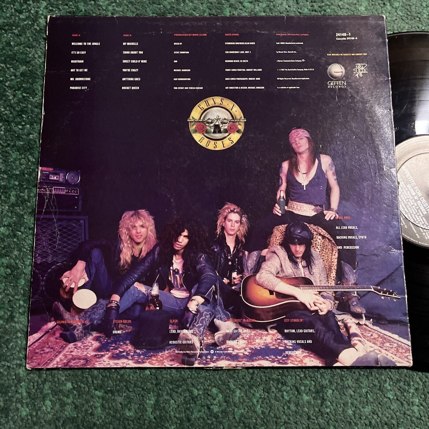 Guns 'n Roses - Appetite For Destruction (Vinyl, 1987) 24148-1