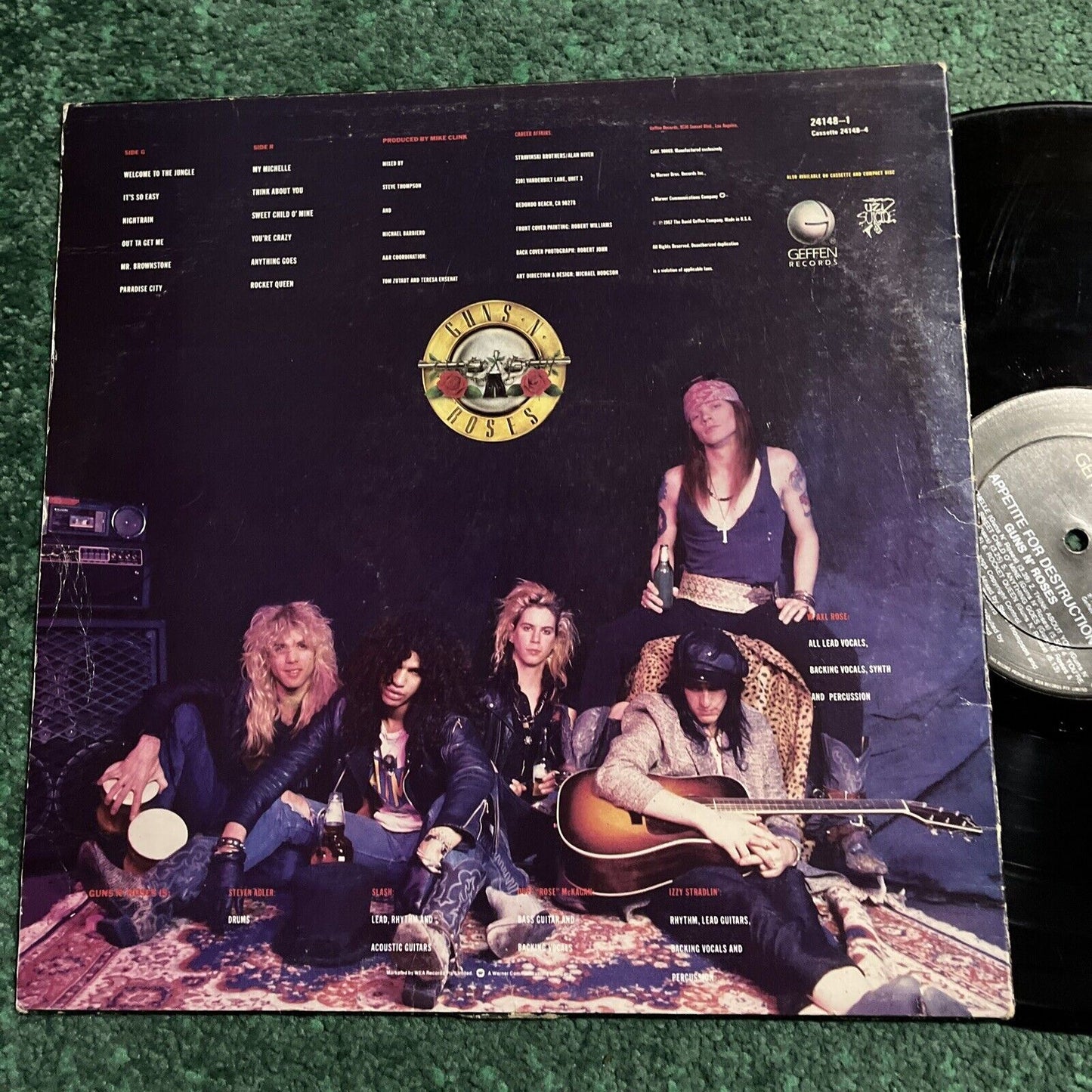 Guns 'n Roses - Appetite For Destruction (Vinyl, 1987) 24148-1