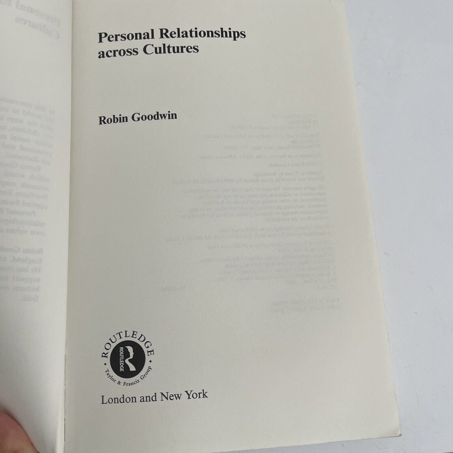 Personal Relationships Across Cultures by Robin Goodwin (Paperback, 1999)